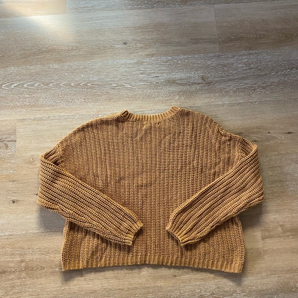 Pacsun Oversized Cropped Brown Sweater - Picture 3 of 3